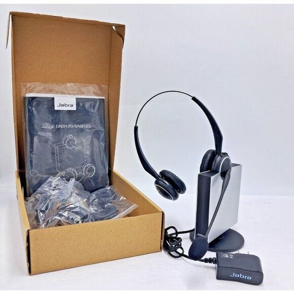 Jabra GN9125 Flex Boom NC Mic Wireless Headset Complete - Picture 1 of 6